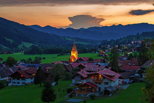 Bad Oberdorf - Bad Hindelang - Allg&auml;u - Sonnenuntergang - Kapelle - Stimmung - Sommer