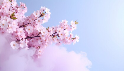 Blossoms in ethereal pastel ambiance