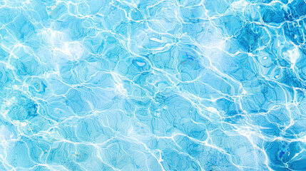 Obraz premium Crystal clear water surface with beautiful blue tones reflecting light, creating serene and calming atmosphere