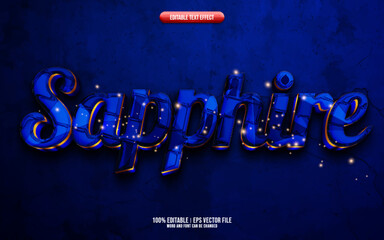 Sapphire 3D editable text effect