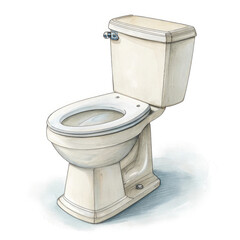 toilet bowl isolated on white