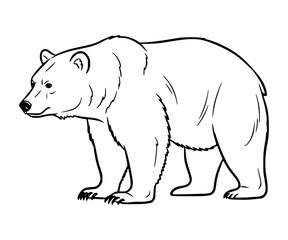Short-faced Bear Line Art