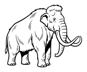 Woolly Mammoth Line Art