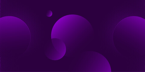 3d circle Banner background design | Creative modern futuristic background | Elegant template for decoration, flyer, futuristic, web, business, technology, education with violet color