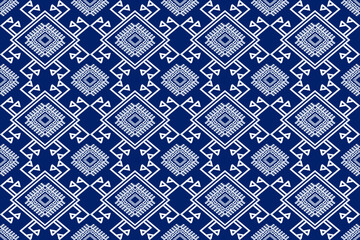 A minimalist Thai traditional textile pattern in pixel art style inspired by Phrae Wa weaving. The design features red and white pixelated diamond motifs arranged in a geometric lattice on a black bac