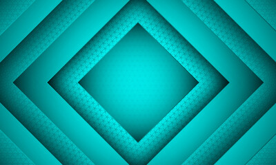 Abstract background with square shapes and pattern | Modern creative elegant background template for banner, flyer, card, presentation, corporate, decoration, greeting, packaging, with cyan color