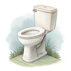 toilet bowl isolated on white