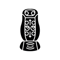 smart spine massagers black flat icon for digital and print projects.