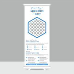 Modern Roll Up Banner Template Design