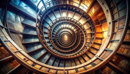 Spiral Staircase Interior Design Perspective