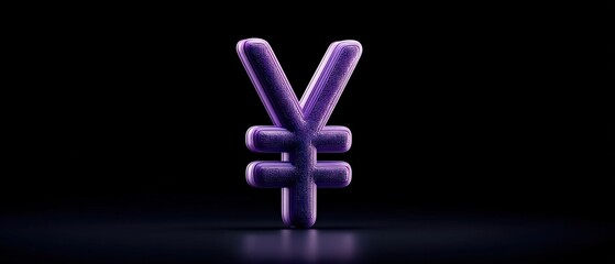 Obraz premium Currency symbol transformation yen digital artwork modern design dark background abstract view financial concept