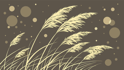 Elegant Pampas Grass Vector Illustration
