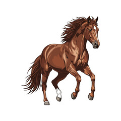 Naklejka premium vector illustration of a horse on a white background