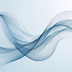 abstract blue wave, Abstract, smooth, transparent, blue, wave design element. Blue wave. Wave of blue movement curve of a smoky flow, Modern Abstract Business Background. Generative ai