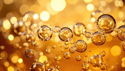 Golden Liquid Bubbles
