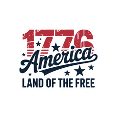 1776 america land of the free T shirt Design. 4th of July T shirt Design. America svg | 4th of july Svg
