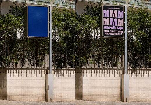 Outdoor parking entrance panel Ad Design Template