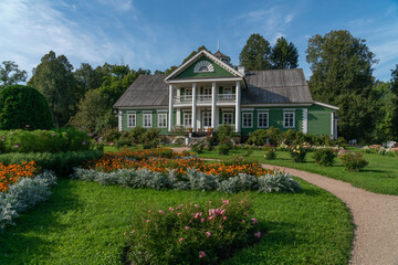 State Museum-Reserve of A. S. Pushkin, view of the Manor house of Peter Gannibal in the village...