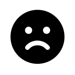 Sad face frown icon vector illustration