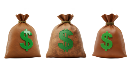 A Rolled Bundle of One Hundred Dollar Bills Secured Tightly with a Rubber Band Isolated on a Transparent Background