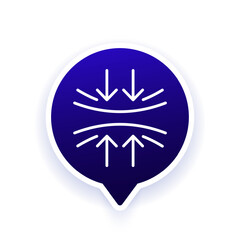 squeeze icon, line vector design