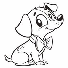 Dog Icon with Bow Tie