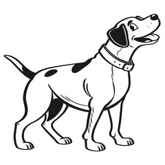 Fototapeta premium Dog in Flat Emoticon Style Icon