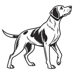 Dog Logo Icon with Bold Outline