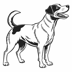 Dog with Curved Tail Icon