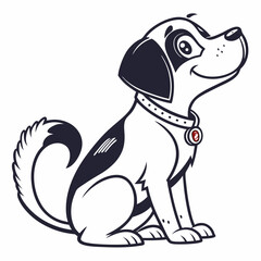 Bold Line Dog Mascot Icon