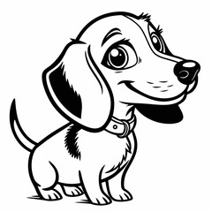 Cartoon Dog with Long Ears Icon