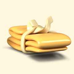Popular Mexican dish made from corn dough and filling. Realistic vector model, side view