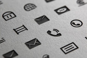 Communication Icon on Textured Background