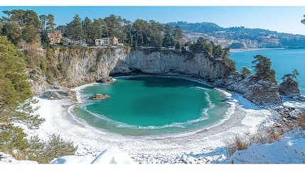 Winter Landscape of Noli Bay, Italy