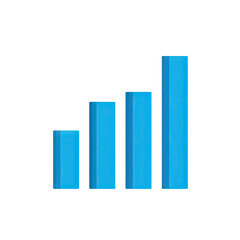 Abstract Blue Bars Representing Growth and Progress in Data Visualization for Business Analysis and Financial Reports