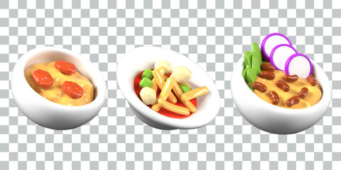 Vector collection of Mexican dishes in realistic style. Hearty and tasty authentic food