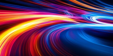 Obraz premium Vibrant Swirling Nebula Abstract Art Background