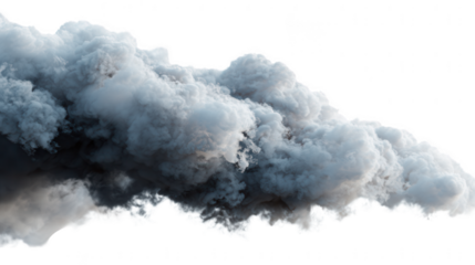 Dark storm cloud isolated on transparent background