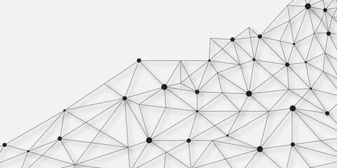 Abstract elegant background gray line texture. Polygonal Mesh Background Vector design digital technology concept Global network connection data structure. data concept, wallpaper. vector illustration © Azadur