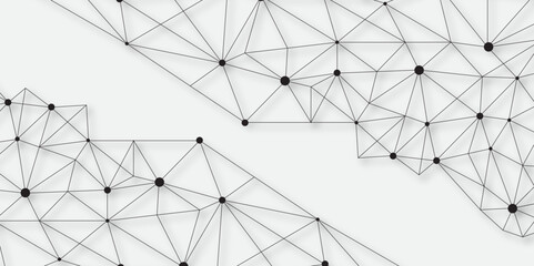 Abstract elegant background gray line texture. Polygonal Mesh Background Vector design digital technology concept Global network connection data structure. data concept, wallpaper. vector illustration © Azadur