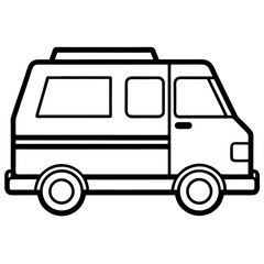 Ambulance Car Outline Vector