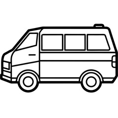 Ambulance Car Outline Vector