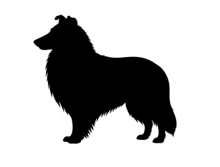 Cocker spaniell in silhollouette vector image.