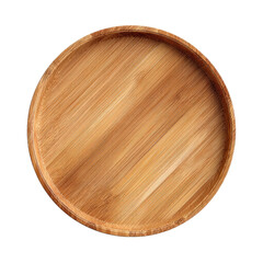 Round Natural Bamboo Serving Tray with Smooth Surface for Dining and Decoration Use