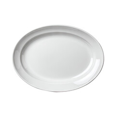 Elegant White Oval Serving Plate with Smooth Finish Ideal for Formal Dining and Catering Events