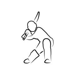 Batting Shot Vector 