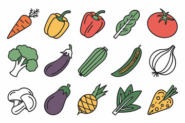 set of vegetables