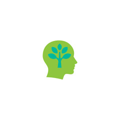 Mental Clarity and Growth Logo | Brain Development Icon | Psychology Therapy Symbol Vector