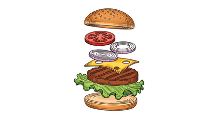 A Deconstructed Culinary Masterpiece Exploring the Art of Burger Creation and Flavor