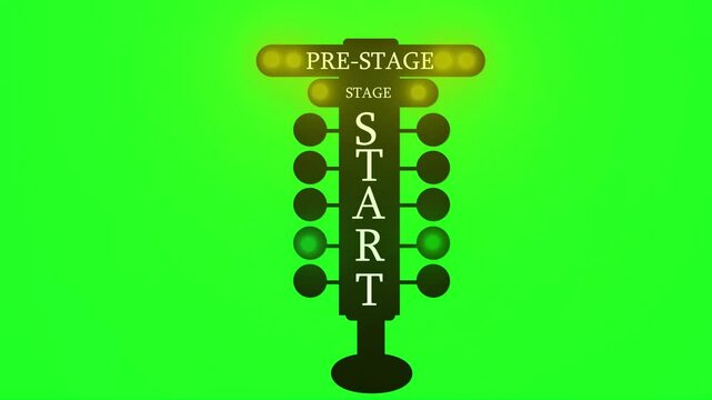 drag race lights red yellow green racing start lights go lets go animation